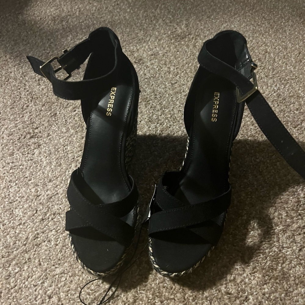 Black platform espadrilles - Picture 2 of 4